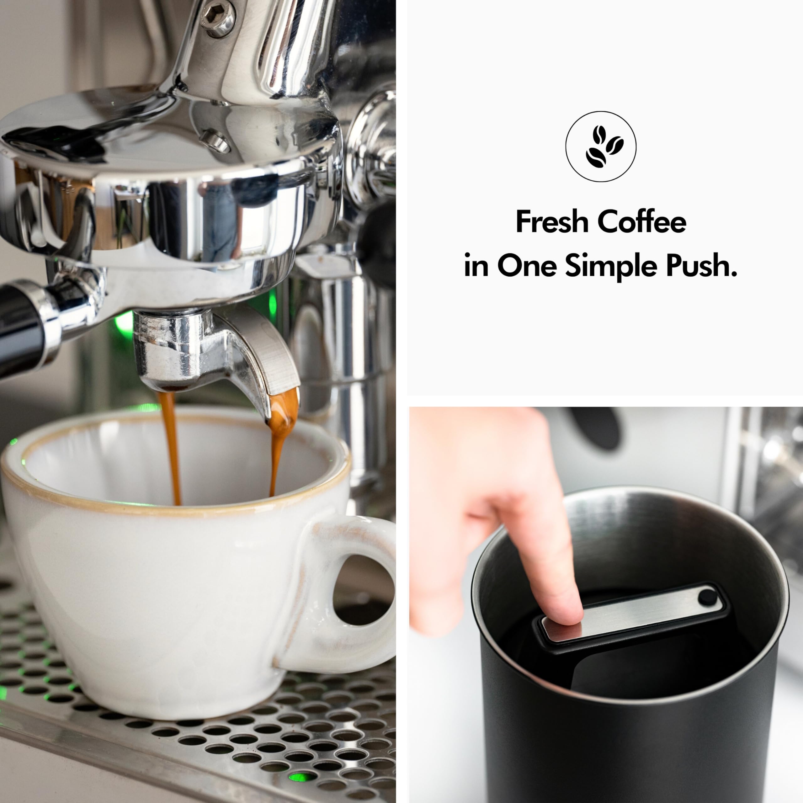 KIVY Vakuumversiegelung Kaffeedose [luftdicht] – Kaffeedose mit luftdichtem Deckel – Luftdichter Kaffeedose – luftdichter Kaffeebehälter – Kaffee-Aufbewahrung luftdichter Vakuumbehälter (Glas)