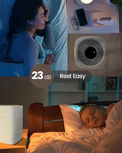 Miniatura 6 de HomeKit Purificador de aire sobre hilo funciona con Apple Home (requiere Apple Home Hub) 3 etapas H13 True HEPA Smart Air Cleaner 1000 pies