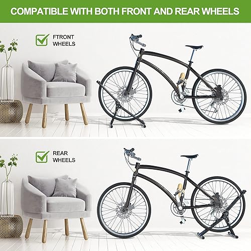 Miniatura 6 de Soporte de bicicleta ajustable, soporte de rueda estable para todas las bicicletas de montaña y carretera con ancho de neumático inferior a 2.8