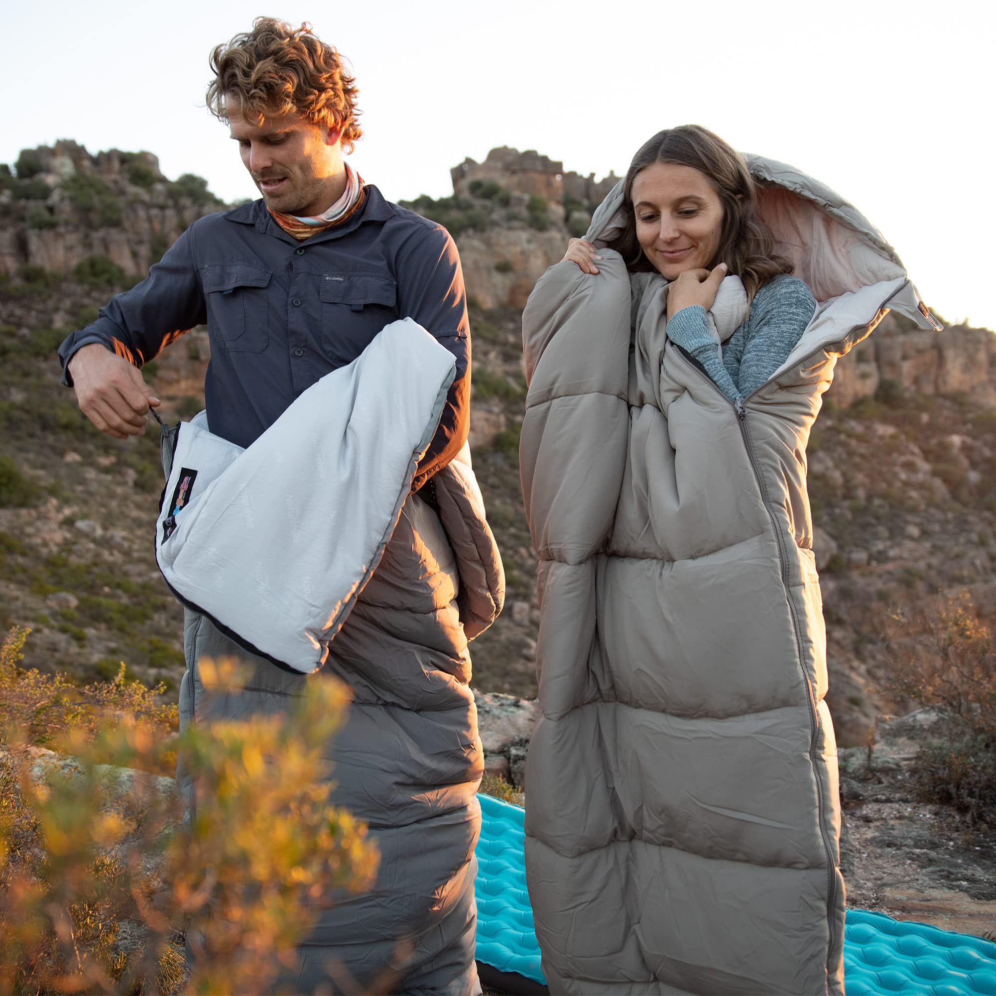 Naturehike Saco de dormir de camping – 3 estaciones clima cálido y fresco – verano, primavera, otoño, ligero, impermeable para adultos y niños – equipo de camping, viajes y al aire libre