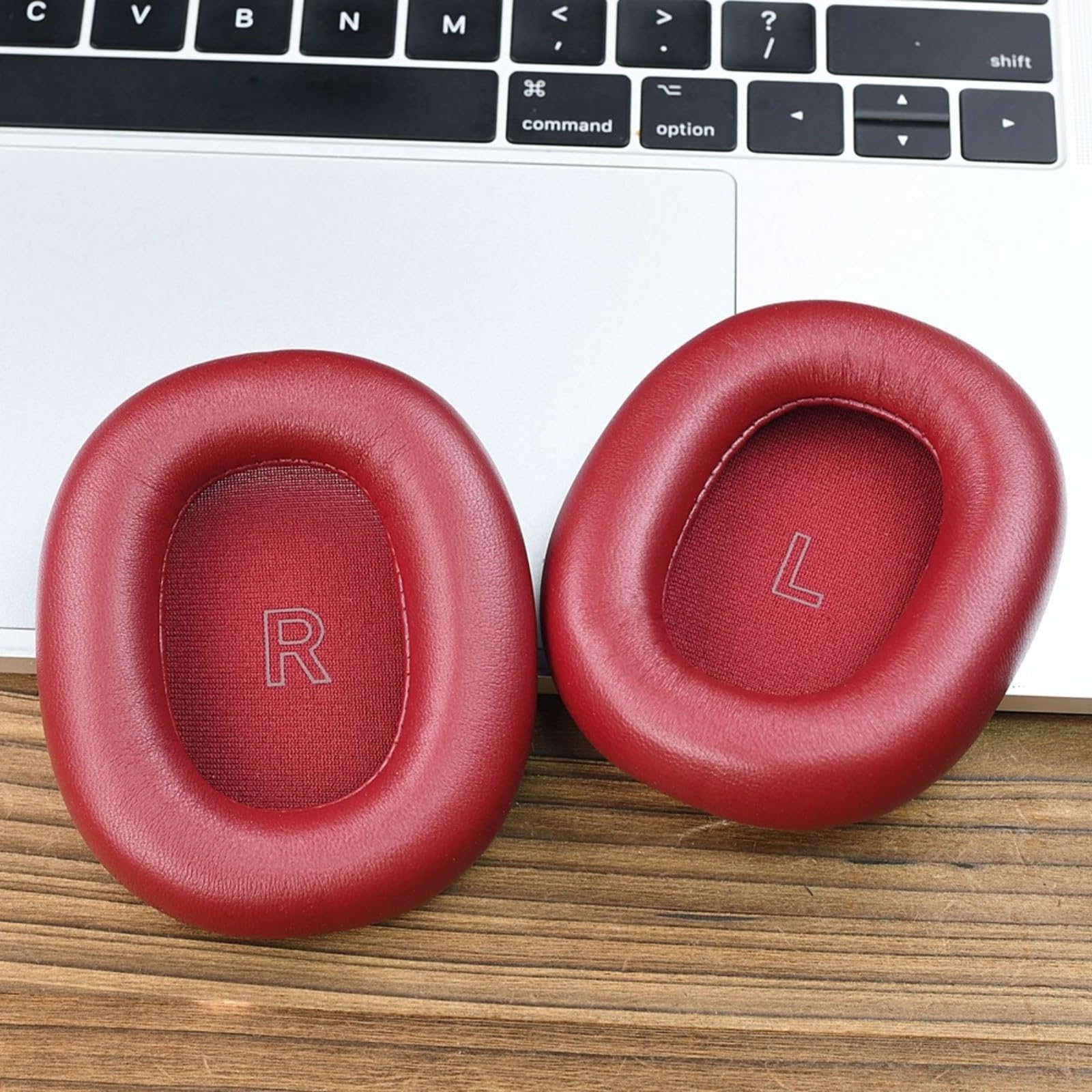 Almohadillas de repuesto H95 con cancelación de ruido, magnéticas para almohadillas de espuma viscoelástica con piel de proteína, para rojo