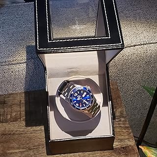 Artilife Watch Shaker,Automatic Watch Box,Watch Winders for Automatic Watches,Single Automatic Watch Winder with Quite Motor,Black Leather Watch Display Case Storage Box Fits Automatic Watches