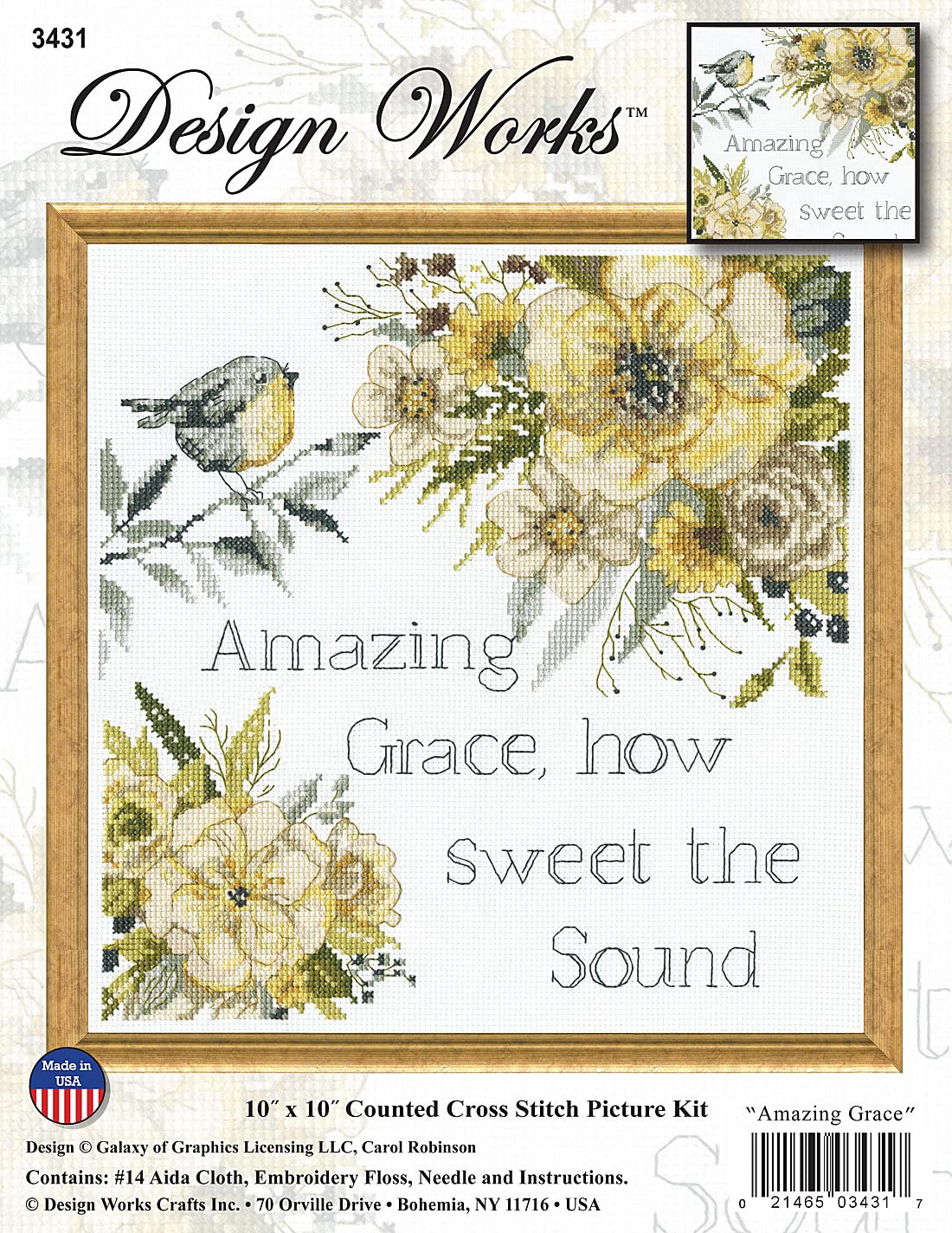 Amazon.com: Design Works Crafts, Amazing Grace Counted Cross Stitch Kit