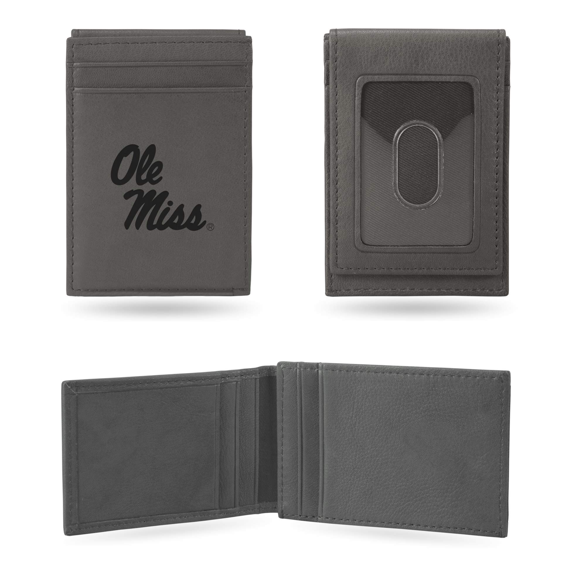 NCAA Laser Engraved Front Pocket Wallet - Compact/Comfortable/Slim