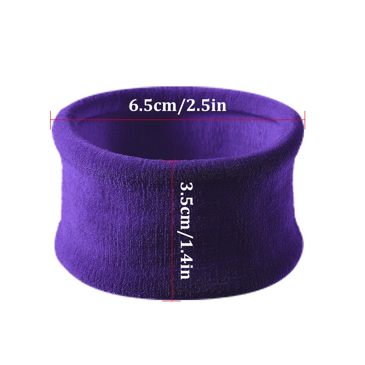 20 Piezas de algodón grande, ligas de cabello elásticas, bandas para cola de caballo, banda de cabello para cabello grueso, pesado y rizado de 6.5 cm. / 2.55 pulgadas de diámetro 2