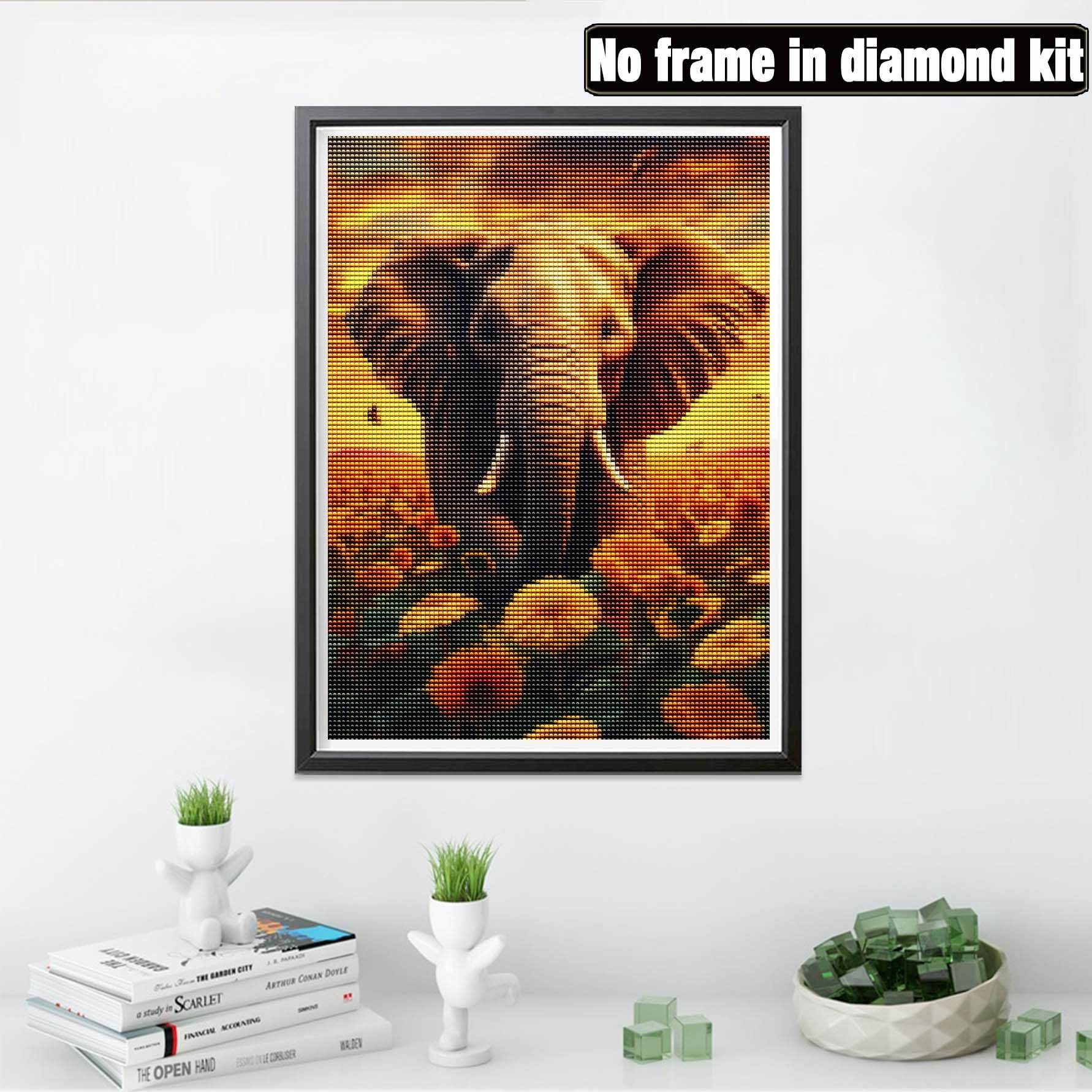 Kit fai da te per pittura con diamanti 5D, Scimmia dorata dagli occhi azzurri - Decorazione murale 30×40 cm