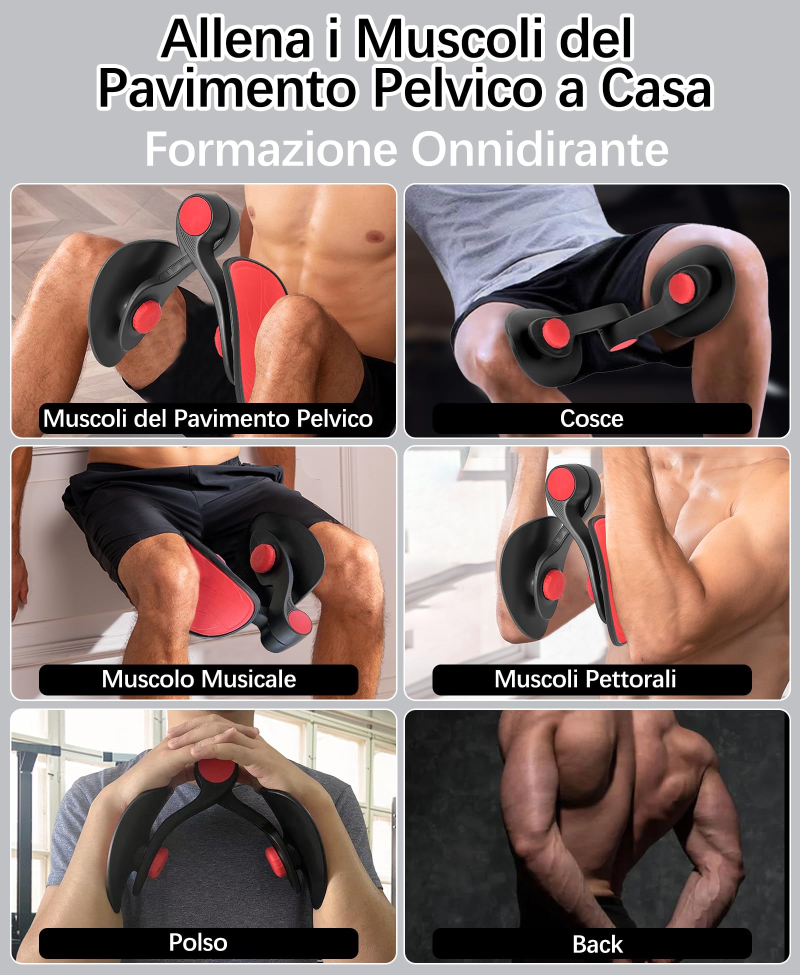 Attrezzo Interno Coscia 35lb Attrezzi Esercizi Pavimento Pelvico Muscoli Palestra in Casa Fitness Attrezzi Casa Pilates Allenamento a Casa per Addominali Glutei Arm Blaster (Noir)