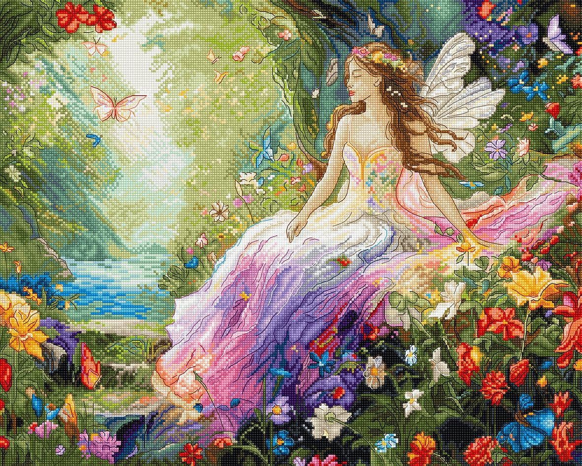 Letistitch counted cross stitch kit ""Encharted Spring"", 40x32cm