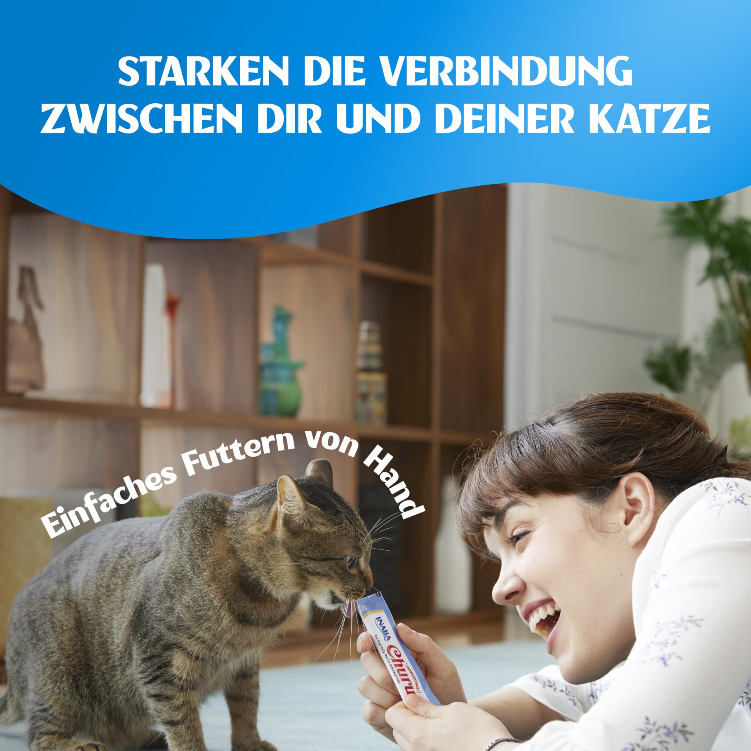 INABA Churu Premium Katzen Schleckies Einzelzutat mit Huhn, Getreidefrei, Zuckerfrei, Kalorienarm, besten Katzen Leckerlies für den Tierarzt, Keine Nebenerzeugnisse, Creamy Cat Treats 60 x 14g