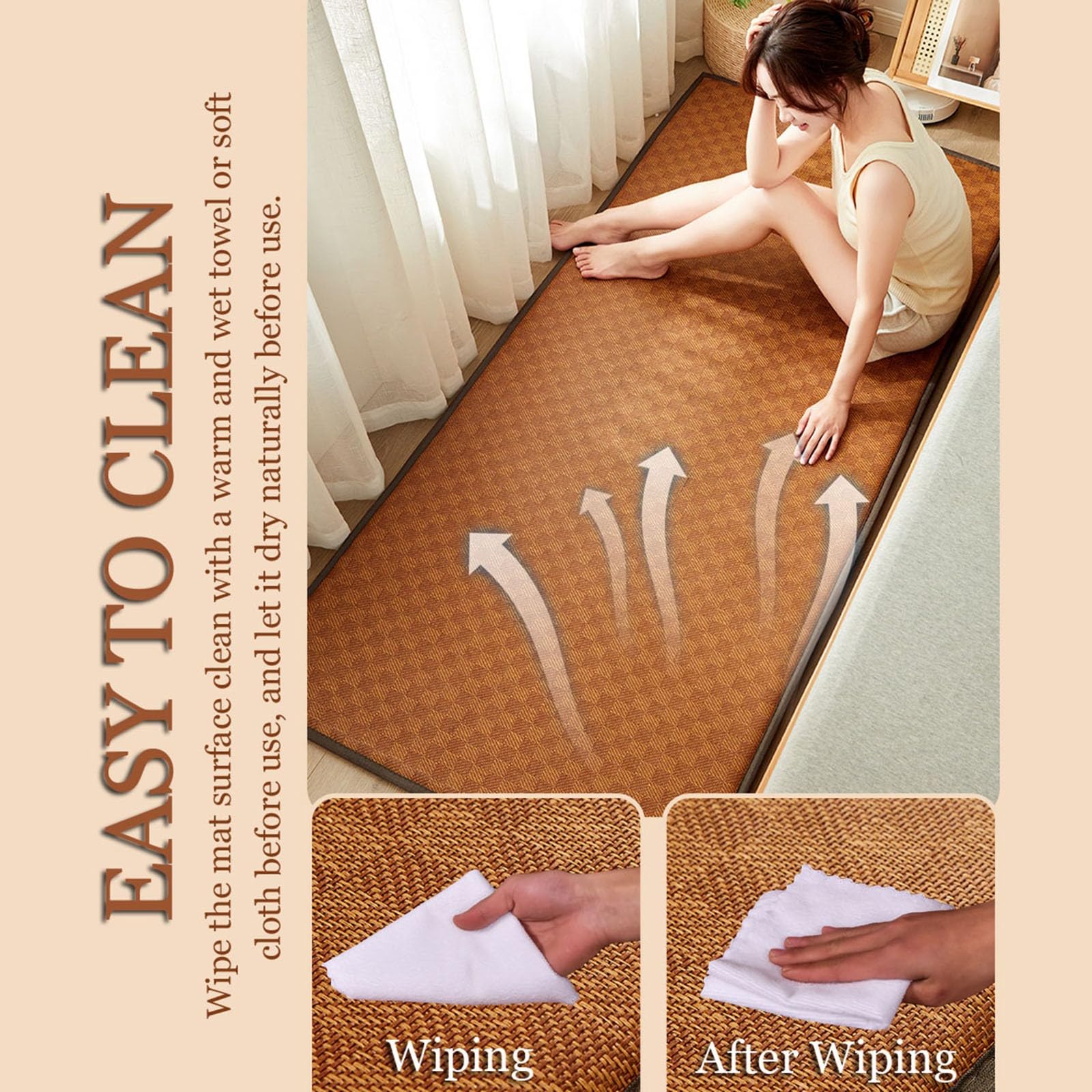 畳の上ページ Amazon｜日本の畳フロアマット - 夏用籐の滑り止め エリアラグ、屋内