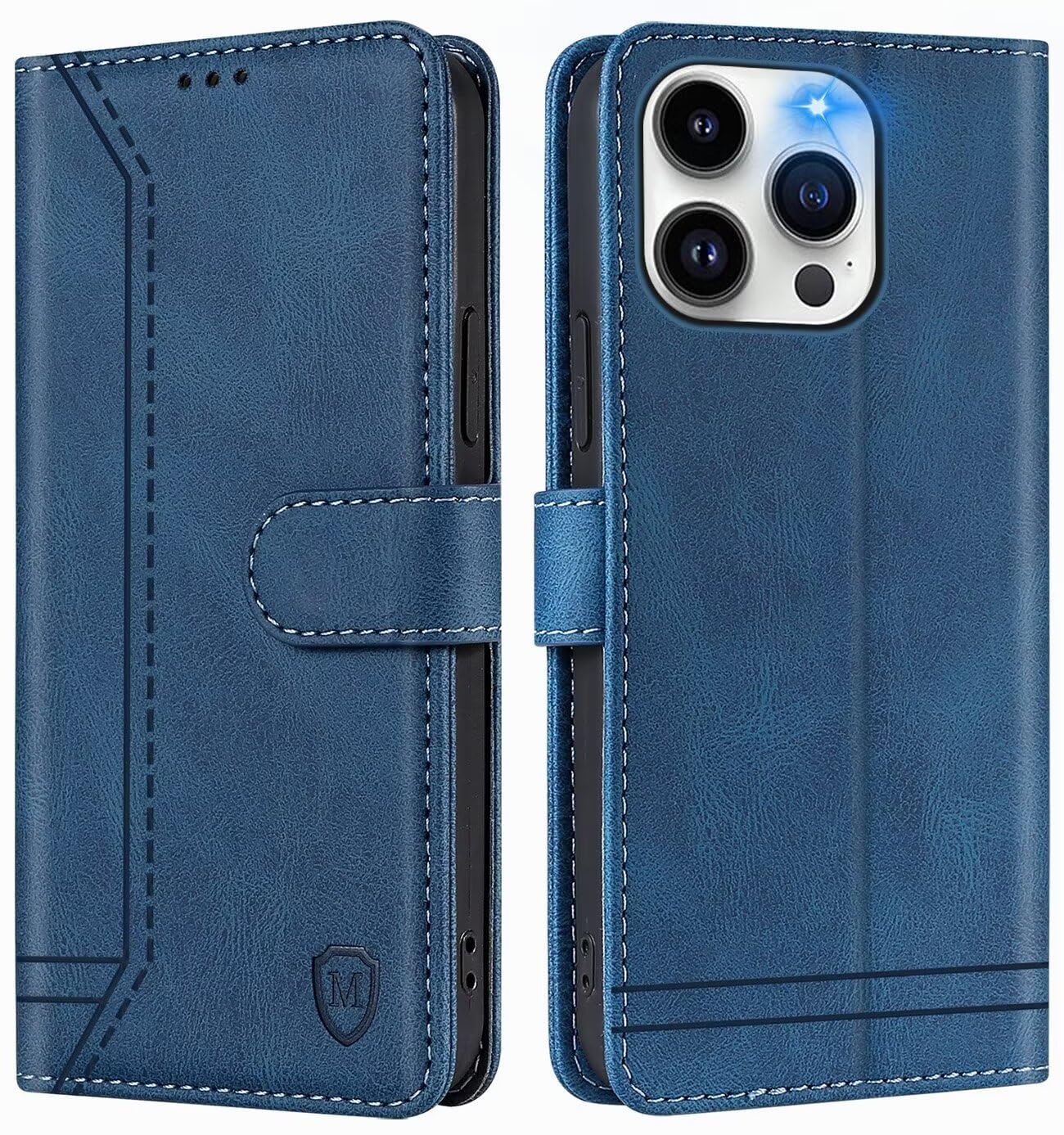 GoodcAcy Wallet Case for iPhone 16 Pro Max Leather Wallet Case, Flip Case with Card Holder and Magnetic Buckle