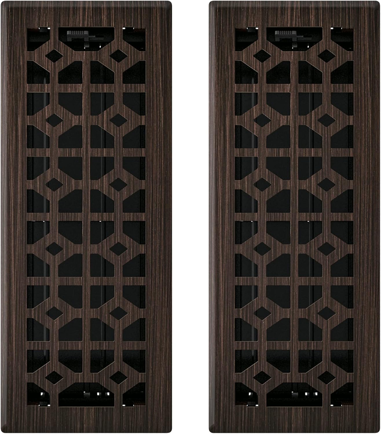 Imperial RG3399 4 x 12-Inch Templar Decorative Floor Register, Oil Rubbed Bronze, 2 Pack