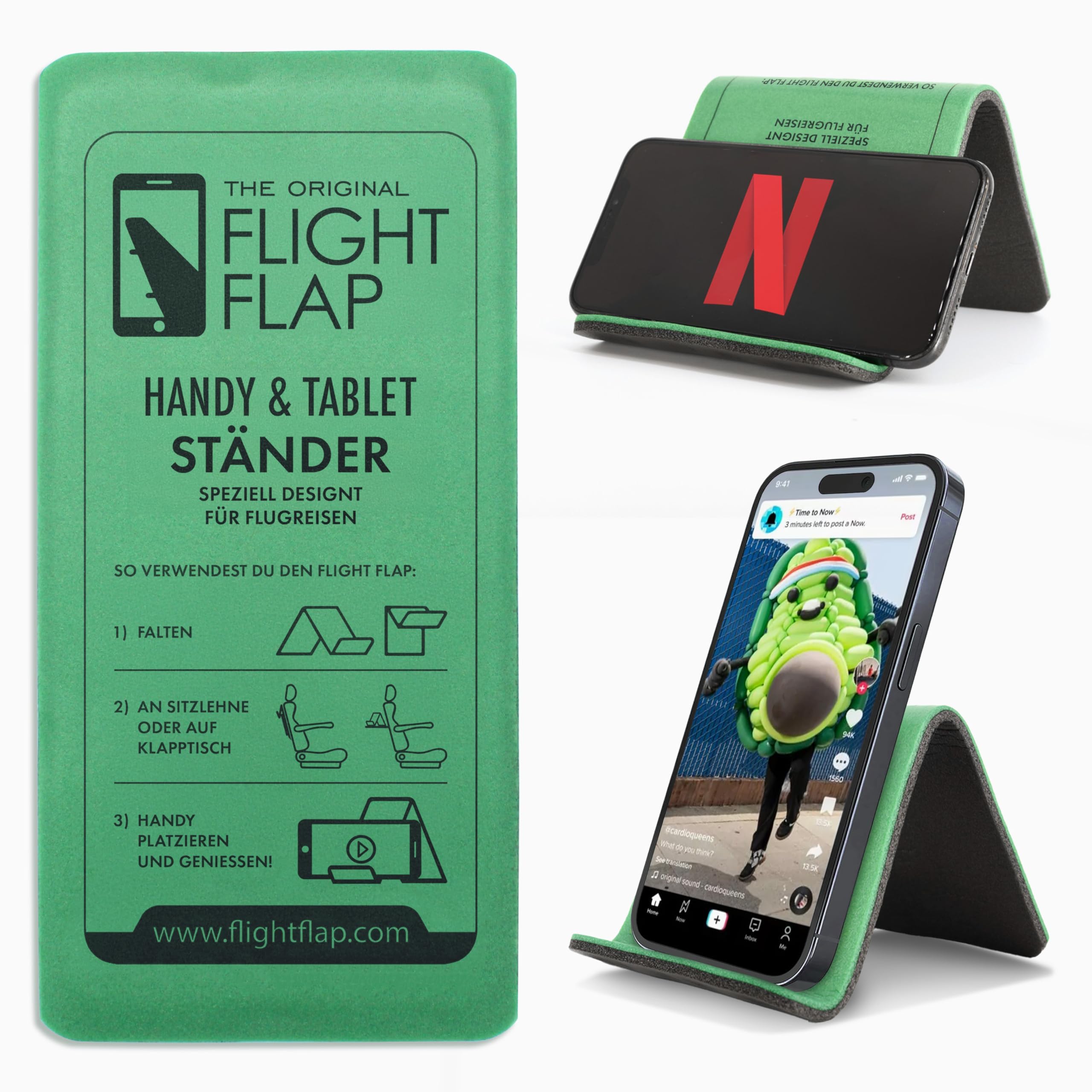Flight Flap Handyhalterung Flugzeug – Flexibler Handyständer & Handyhalter für Flugreisen – Handyhalterung Tisch & Schreibtisch – Handy Halter für Reisen, Smartphone Ständer & Phone Holder Kompakt