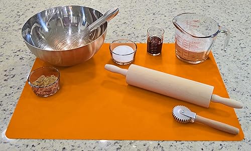 Miniatura 18 de Gasare - Juego de 2 manteles de silicón extra grandes, extra gruesos, protectores de encimeras, resistentes al calor, antiderrapantes, impermeables