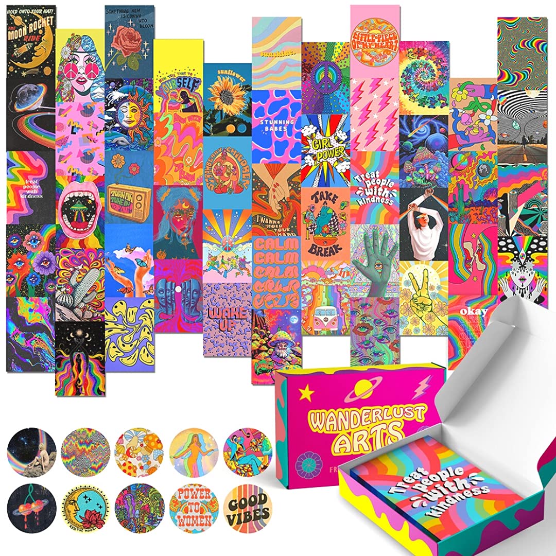 Buy WANDERLUST ARTS Wall Collage Kit s for Room Aesthetic Hippie