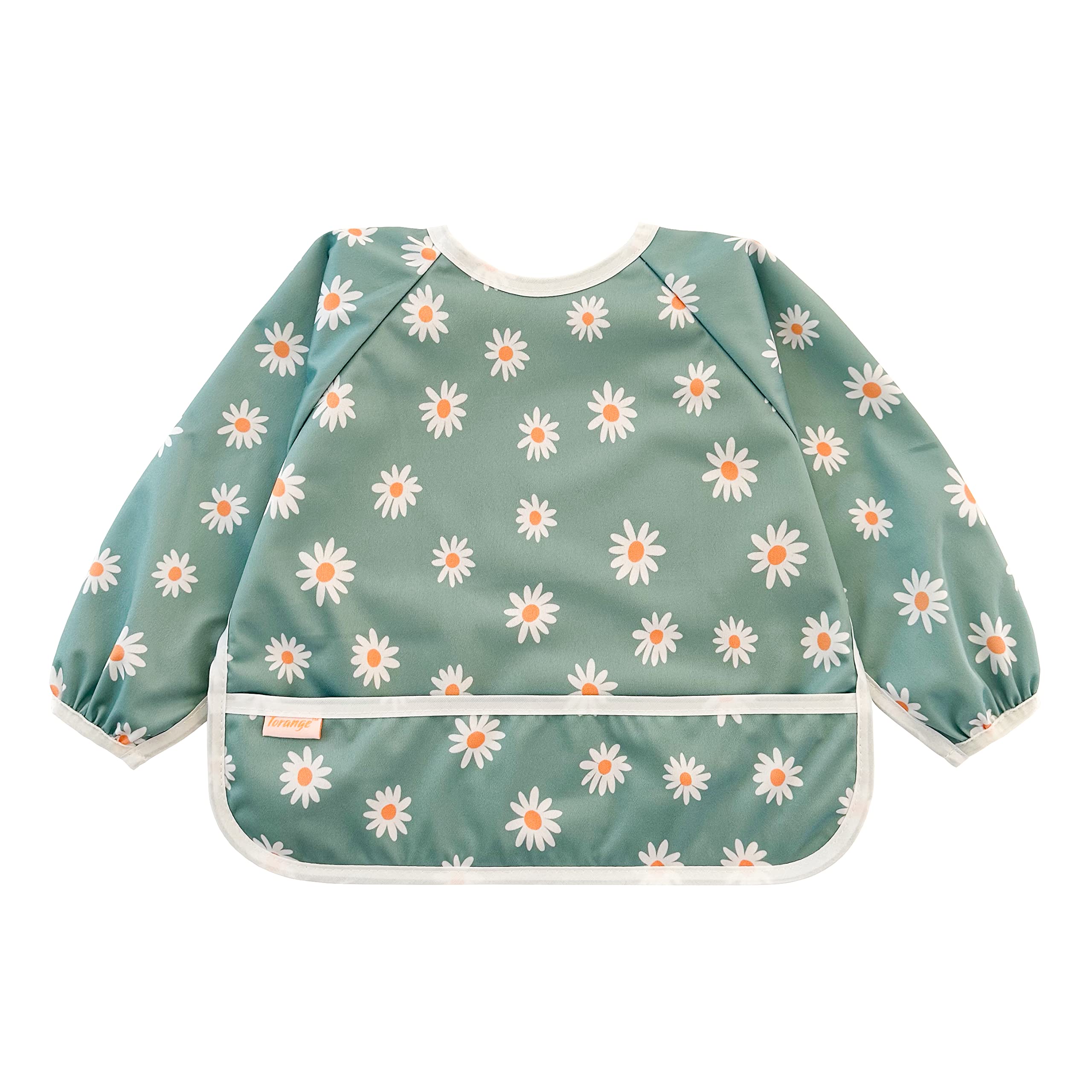 Waterproof Long Sleeve Bib – Machine Washable Baby Bibs for Eating – Baby Smock Bib for Toddler – BLW Supplies for Baby
