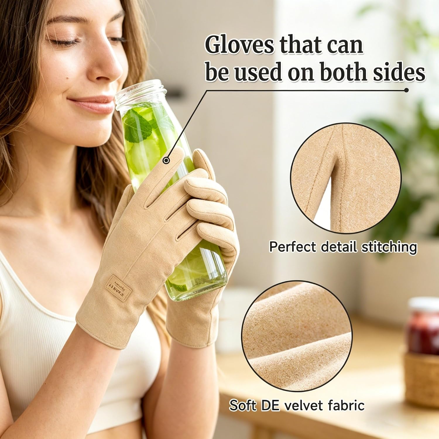 2 Pcs Castor Oil Pack Wrap for Hands, Organic Castor Oil Wrap Castor Oil Gloves for Wrist Arthritis and Carpal Tunnel(Oil are Not Include)