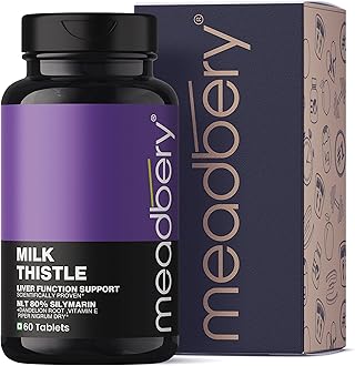 MEADBERY Liver Detox Supplement Tablet For Men & Women With 600Mg Of Milk Thistle For Healthy Liver|Helps In Cleanse Liver, Natural Protection Against Fatty Liver (Milk Thistle)
