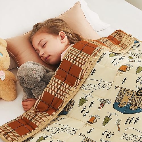 Vista 28 de CuteKing - Manta suave y gruesa con peso para adultos de 140-150 libras (15 libras, 60x80 pulgadas, queen, gris) para refrescar y calentar