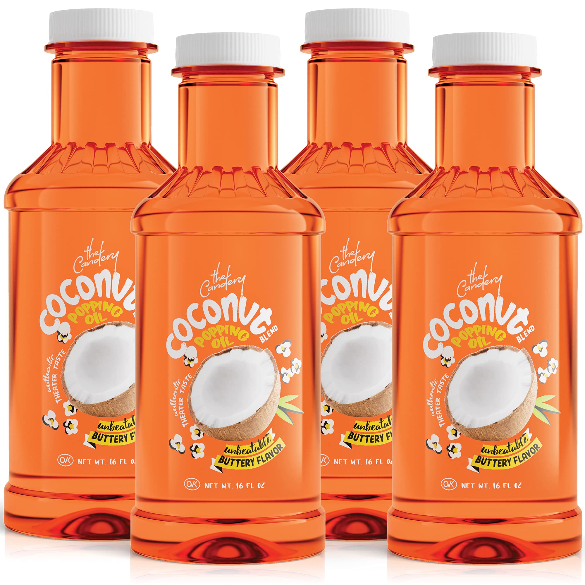 Coconut Popcorn Popping and Topping Oil Soy Blend with Authentic