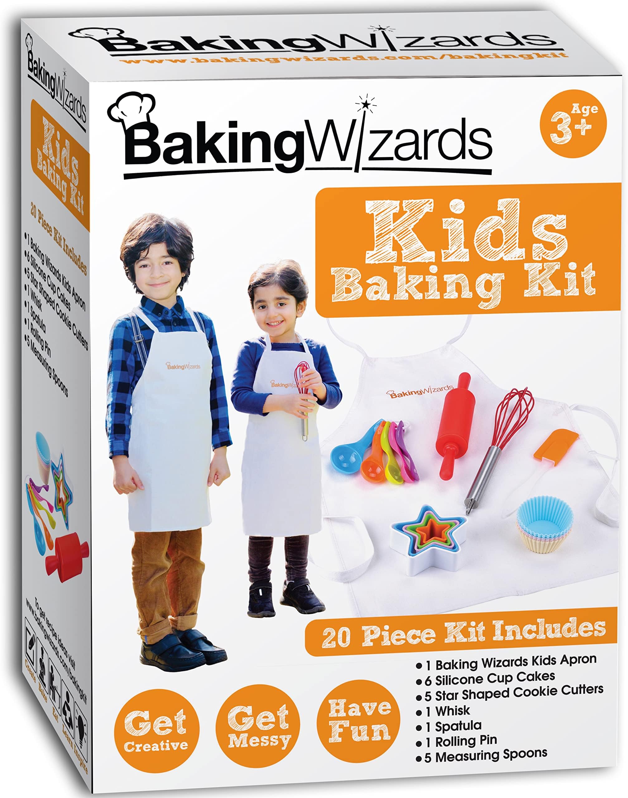 Deluxe Kids Baking Set with Apron and Real Kitchen Cooking Utensils - Suitable for Boys & Girls Ages 3 Years & Up - Ideal Christmas or Birthday Gift