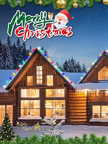 Miniatura 69 de Luces de Navidad vintage C9, 25 pies con 26 bombillas transparentes, cadena de luces conectables colgantes para patio, jardín, vacaciones, C9