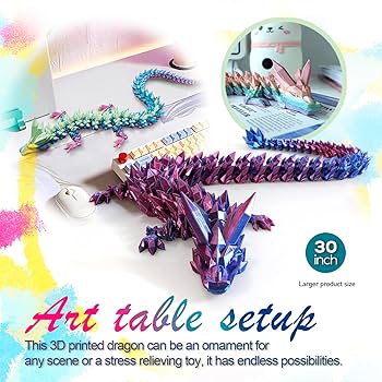 1/2PCS 3D Printed Dragon With Egg Articulated Dragon Full Body Joints