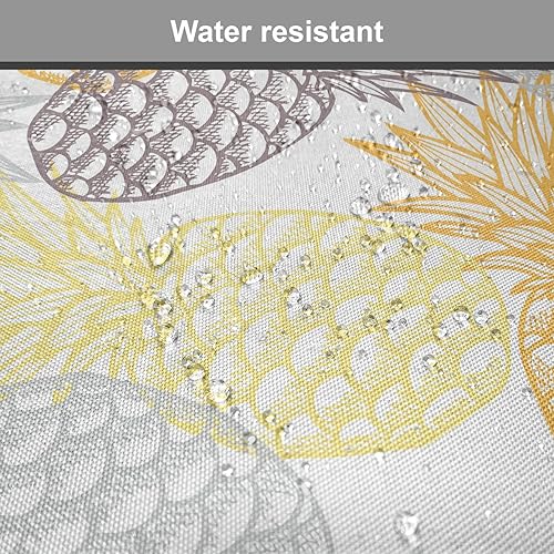 Miniatura 6 de Ambesonne Fruits - Juego de 4 cojines para asiento de silla, ilustración de alimentos tropicales de piña exótica de tono suave, almohadillas de