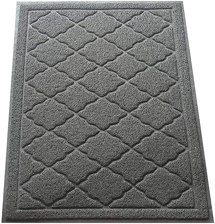 Non Toxic Jumbo Size Cat Litter Mat - (47 x 36 in) - Extra Large Scatter Control Kitty Litter Mats for Cats Tracking Litter Out of Their Box - Soft to Paws- (Patent Pending) (Slate Gray)
