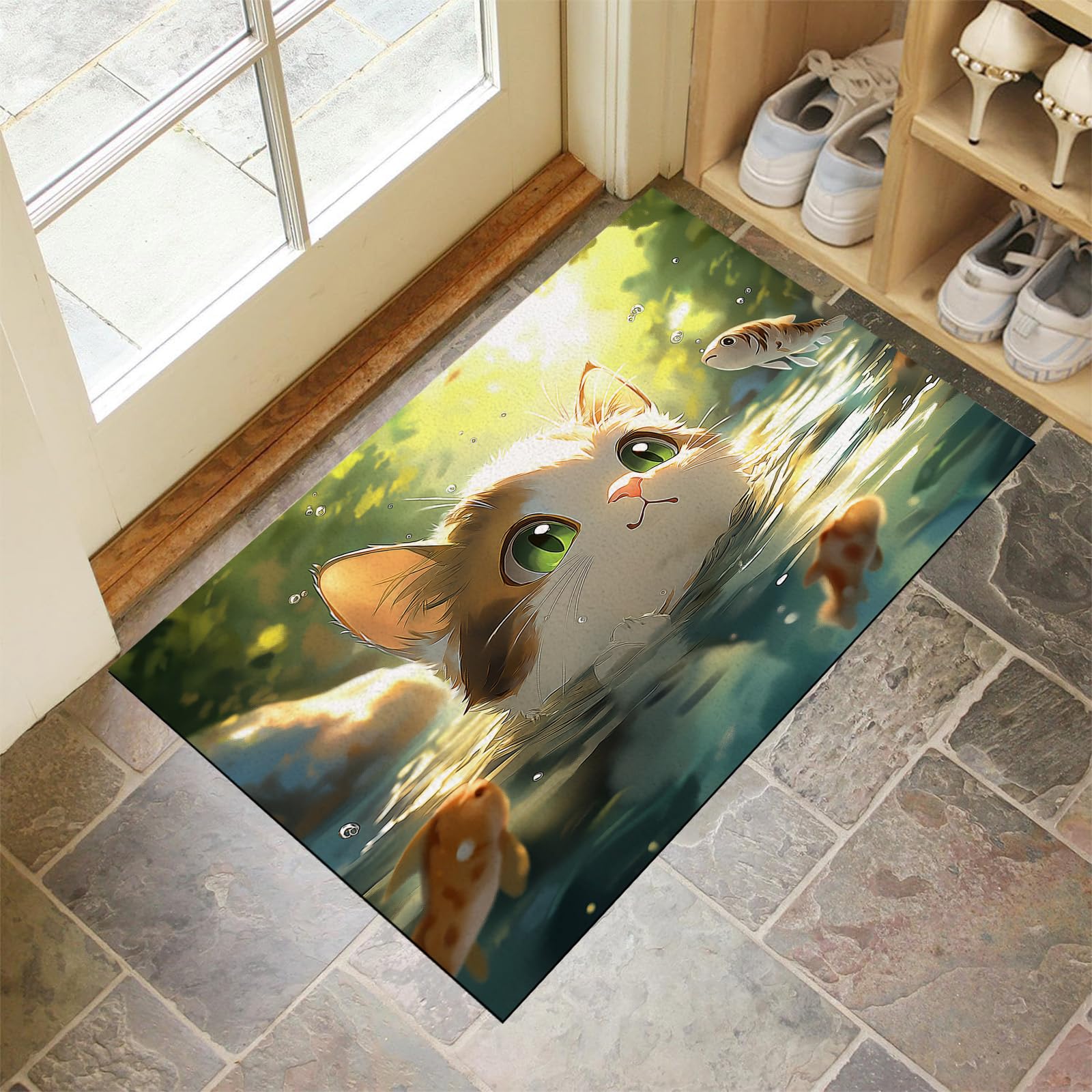 Tapis de porte intérieur entrée pour couloir et jardin 90x150 résistant