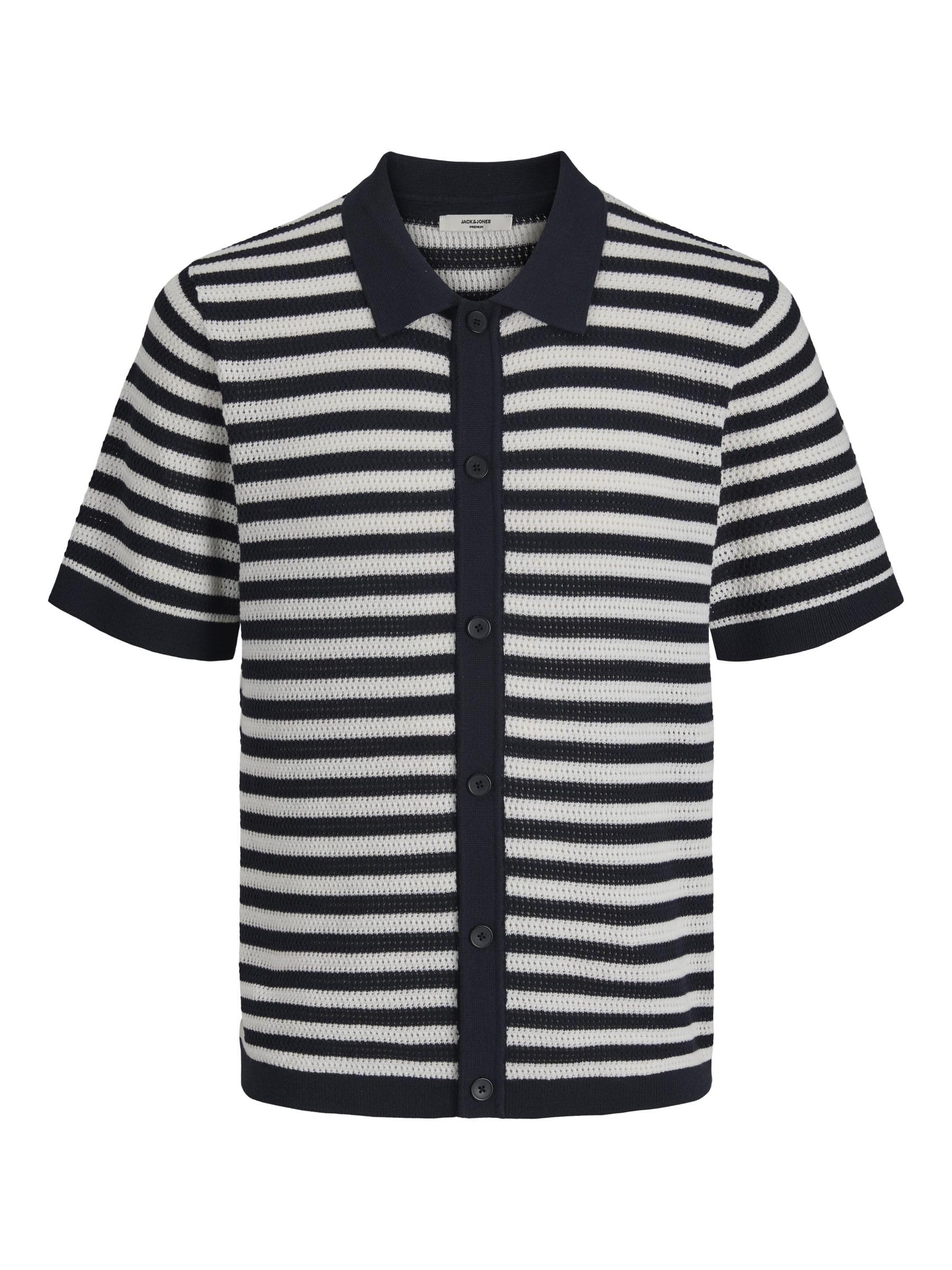 JACK & JONES Men's Jprblajones Knit Polo SS, Night Sky, XL