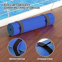 Vista 8 de MADOG - Alfombra de agua flotante para exteriores, para adultos, flotadores gigantes de piscina de 12 pies/18 pies para piscina, lago y océano, 3