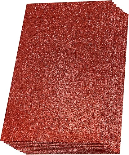 Hojas de espuma EVA con purpurina rosa, paquete de 16 hojas de espuma de ctaft centelleante de una cara de 0.079 in de grosor, 8 x 12 pulgadas,