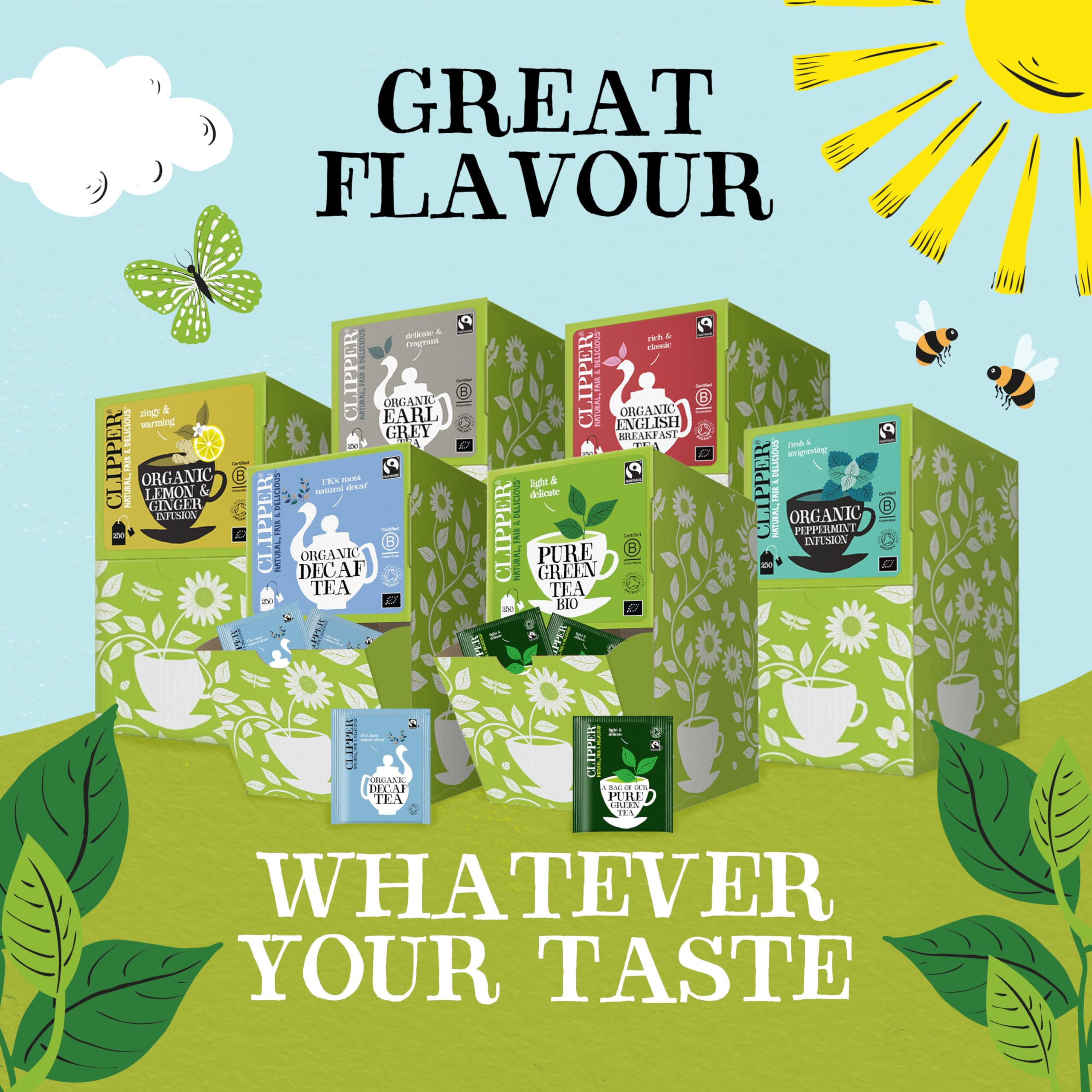 Clipper Fairtrade Organic Green Tea 250 Envelopes