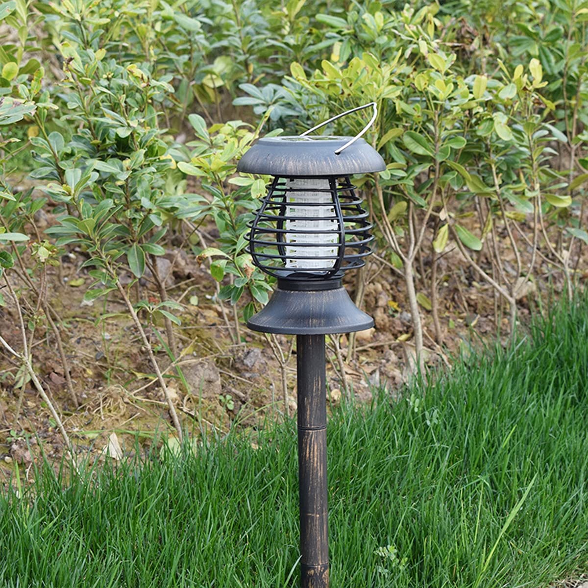 Wiszące lampy solarne, zasilane energią słoneczną wodoodporne lampy retro, jasny krajobraz lampiony, świetna dekoracja na patio, podwórko, ogród i stół, 2 szt