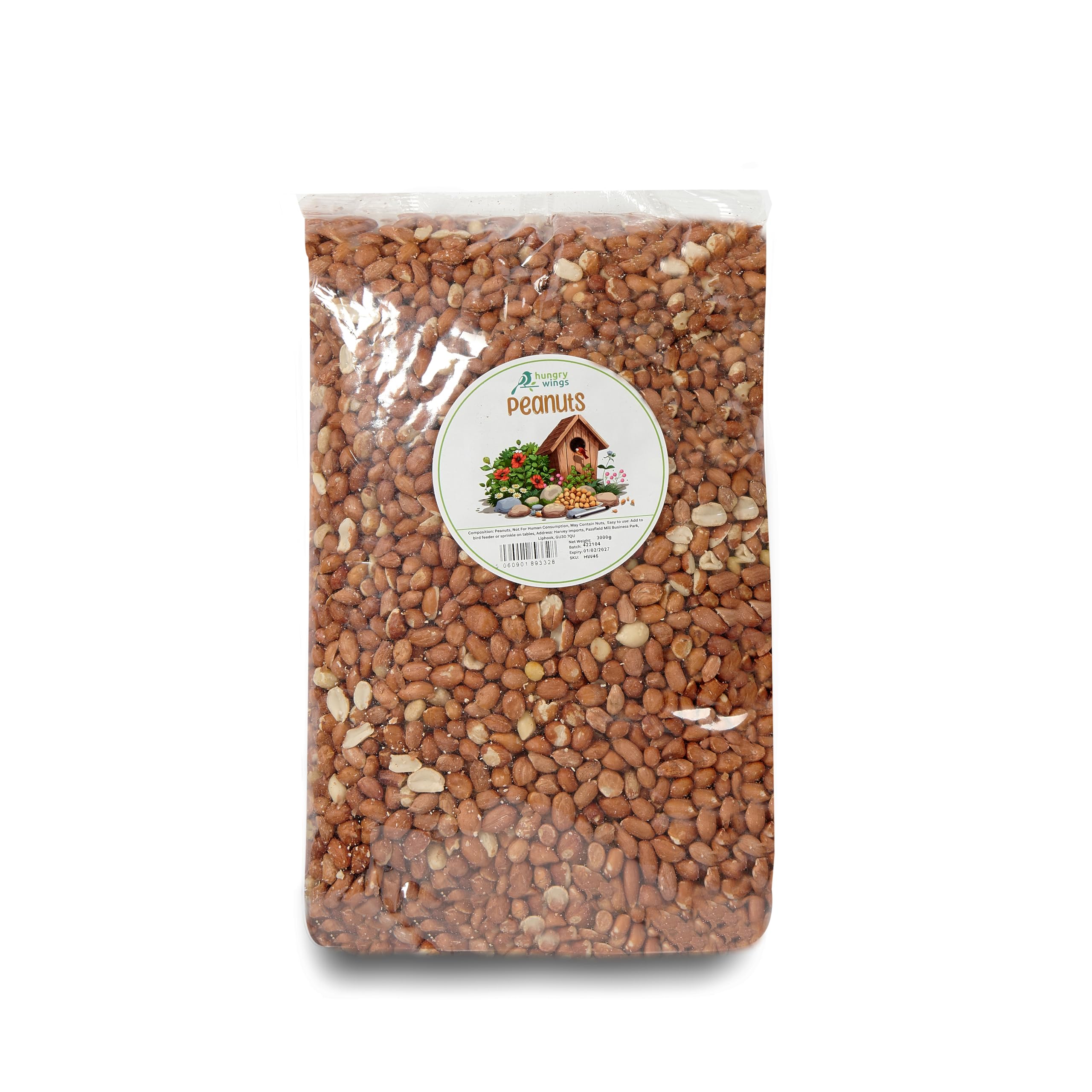 Wild Bird Food (3kg, Peanuts)