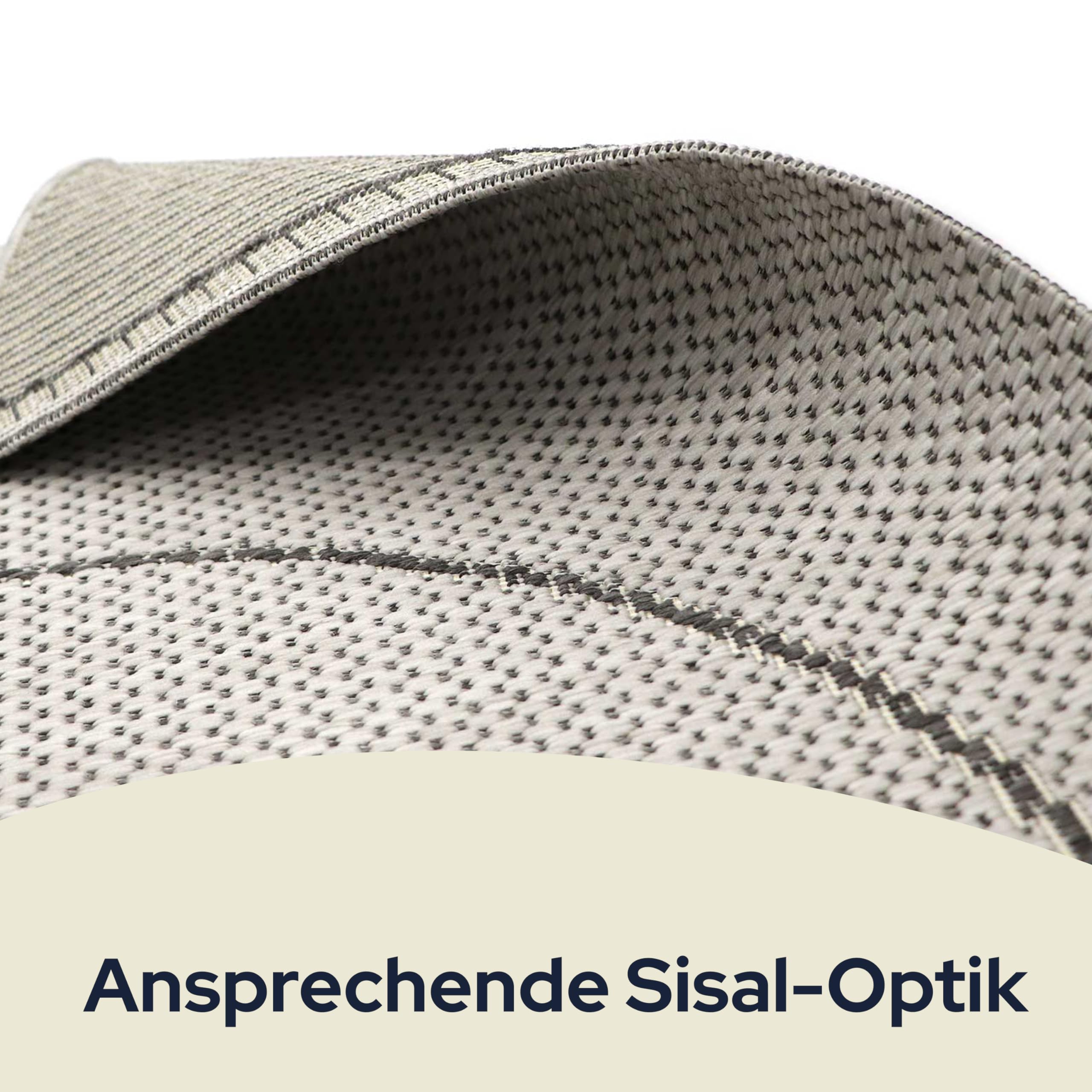 Primaflor Kinderteppich CABANE mit Hüpfkasten-Design - Interaktiver Teppich für Kinder 135 x 190 cm - pflegeleichter in Sisaloptik