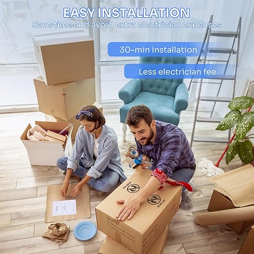 Miniatura 8 de Ventiladores de techo con luces, ventiladores de techo modernos de 52 pulgadas con luces y control remoto, motor reversible de CC, silencioso, 3CCT