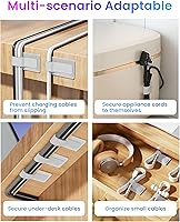 Vista 8 de Hook and Loop Cable Ties, Self Adhesive Hook and Loop Cable Straps, Sticky-back Cord Organizer, Cable Clip, Household & Office Essentials, 40Pcs per