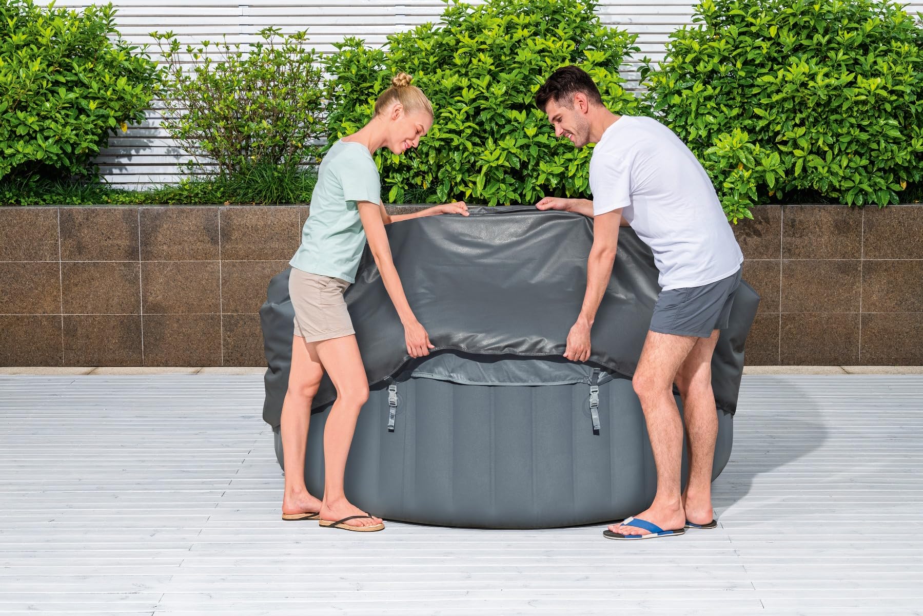 Bestway LAY-Z-SPA Xtras EnergySense Plus Thermo-Komplettabdeckung Ø 236 x 71 cm, rund