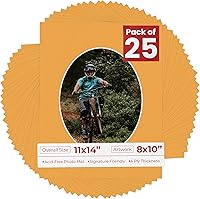 Vista 148 de Tapete de 11 x 14 pulgadas, corte biselado para fotos de 8 x 10 pulgadas, diseño de ante beige precortado, apertura de tablero ovalado, sin ácidos