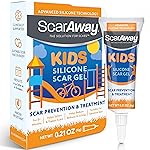 ScarAway Kids Silicone Scar Gel, 100% Medical-Grade, Helps Improve Size, Color & Texture of Hypertrophic & Keloid Scars on Face & Body from Injury, Burns & Surgery, Water Resistant, Clear, 6g