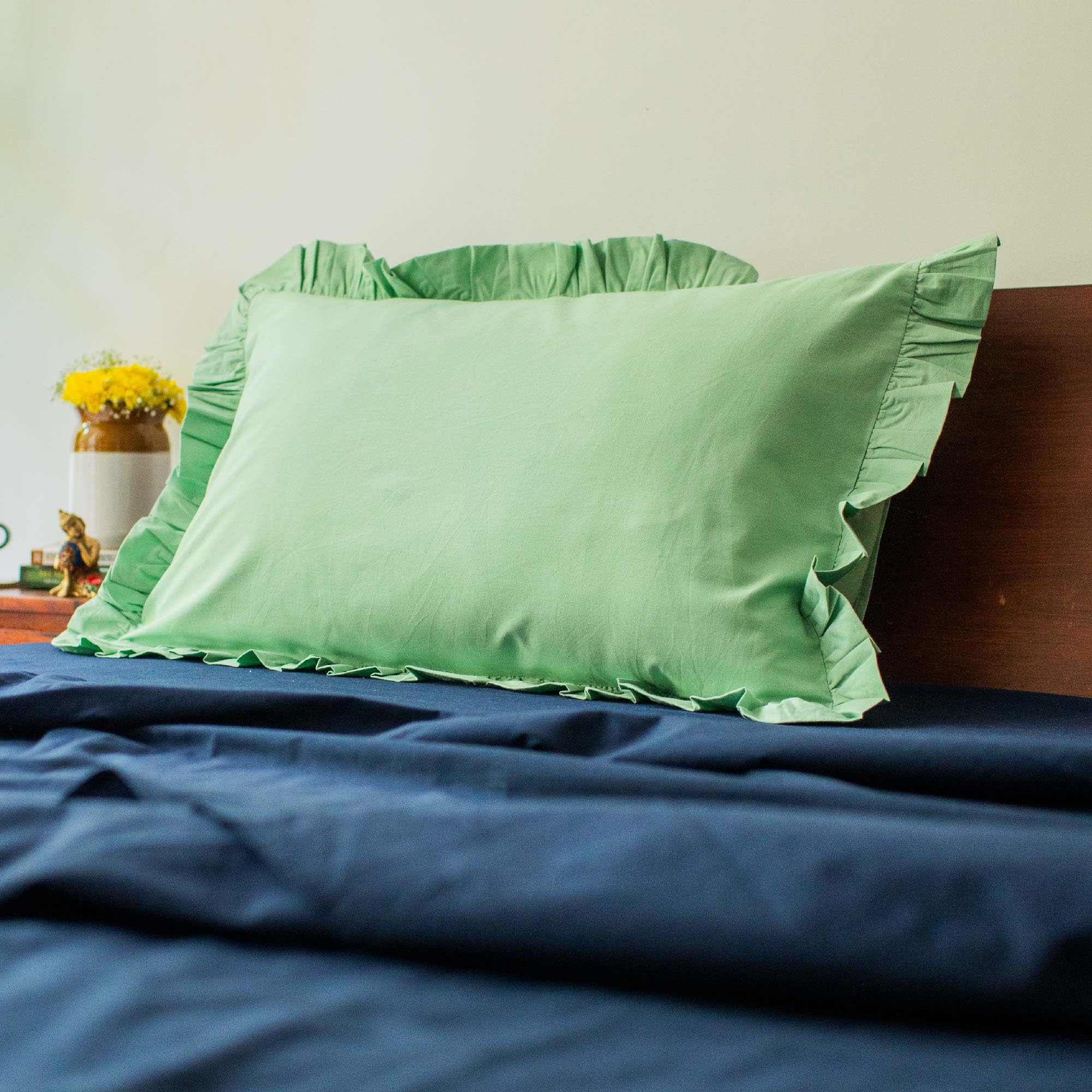10Club Frill Pillow cover (270 TC, 27” X 17”) | 1 Piece Pillow cover | 100% Cotton | Shrinkage and Fade Resistant | Easy Care| Pista (B0D31R3G9W) Amazon Price History, Amazon Price Tracker