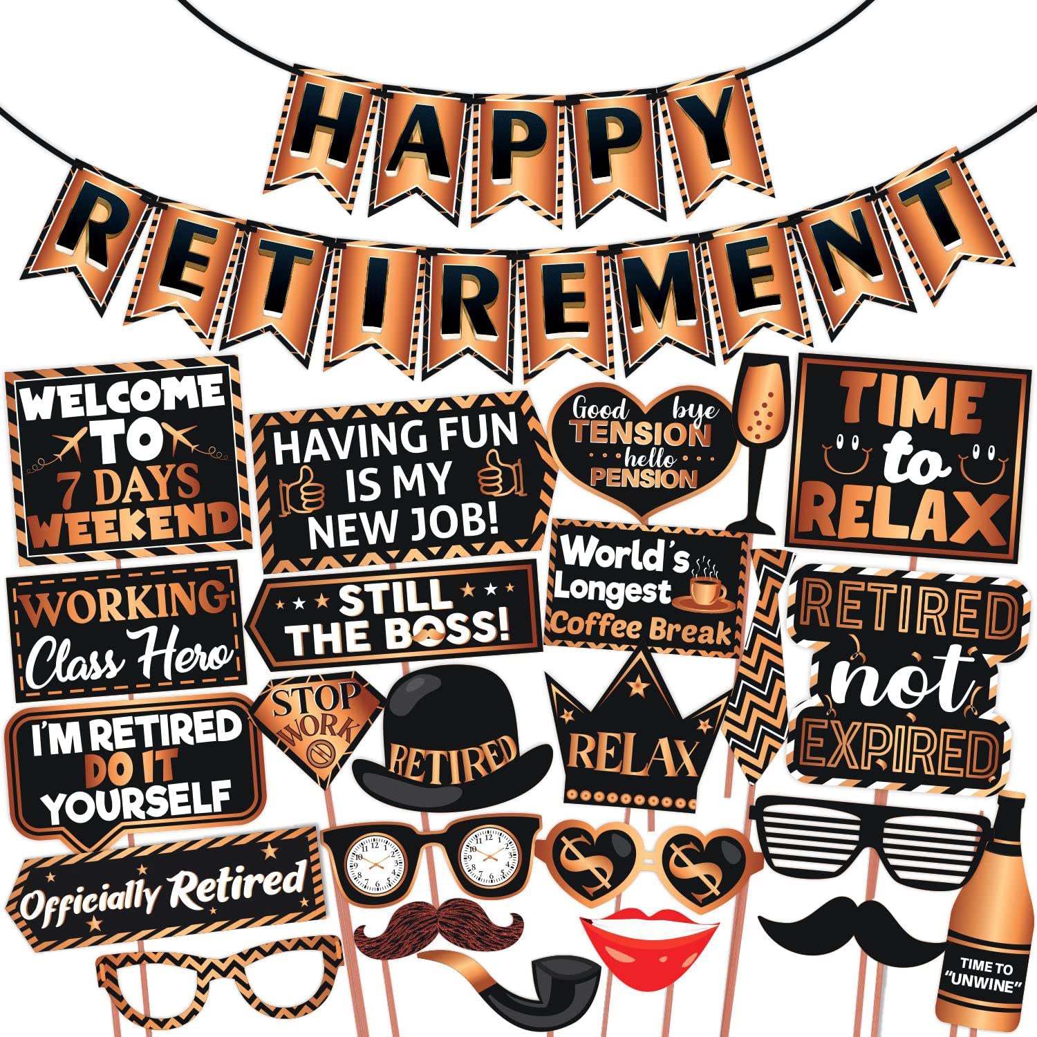 Retirement Photo Booth Props - Casino Theme -8 Retirement Photo Booth Props - Casino Theme -8