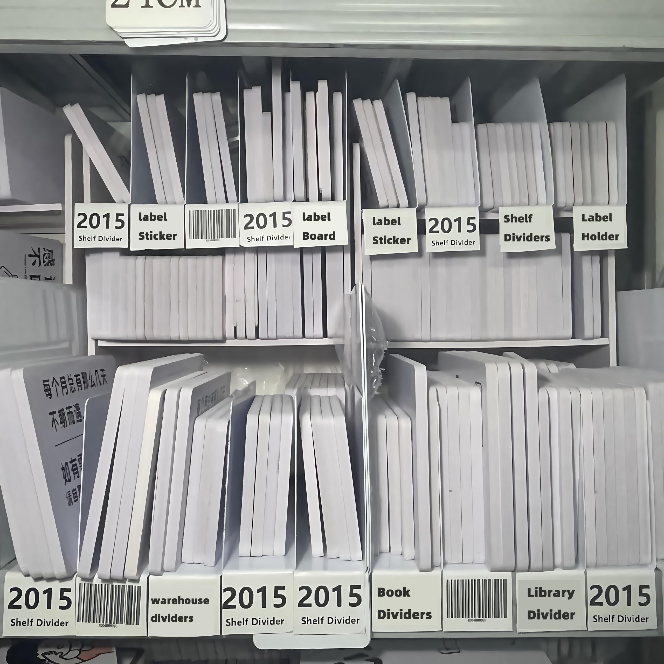 20 pezzi 20 * 15 cm 1 mm divisori per dimensioni rack mini divisori per scaffali per armadio; etichetta per scaffali; segnalibro per tracciamento libri;tessera biblioteca accessori creativi per libri