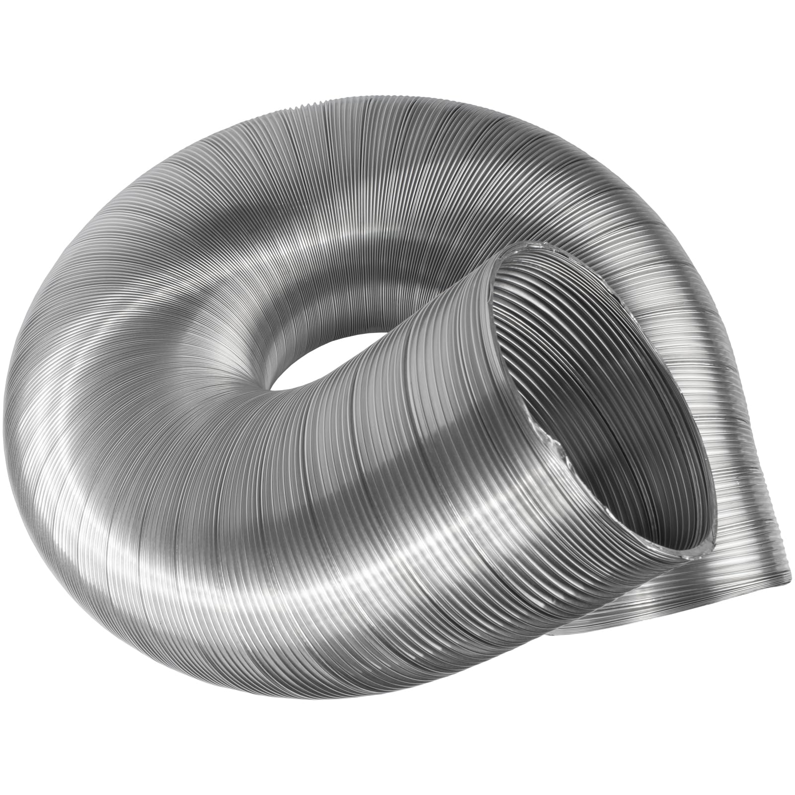Vent Systems Ø125 mm - 3 m / Ø5-10ft Round Flexible Aluminium Hose Pipe – Heavy Duty Air Duct Tube for Heating, Cooling, HVAC System, Air Conditioning, Dryer Vents, Exhaust and Ventilation