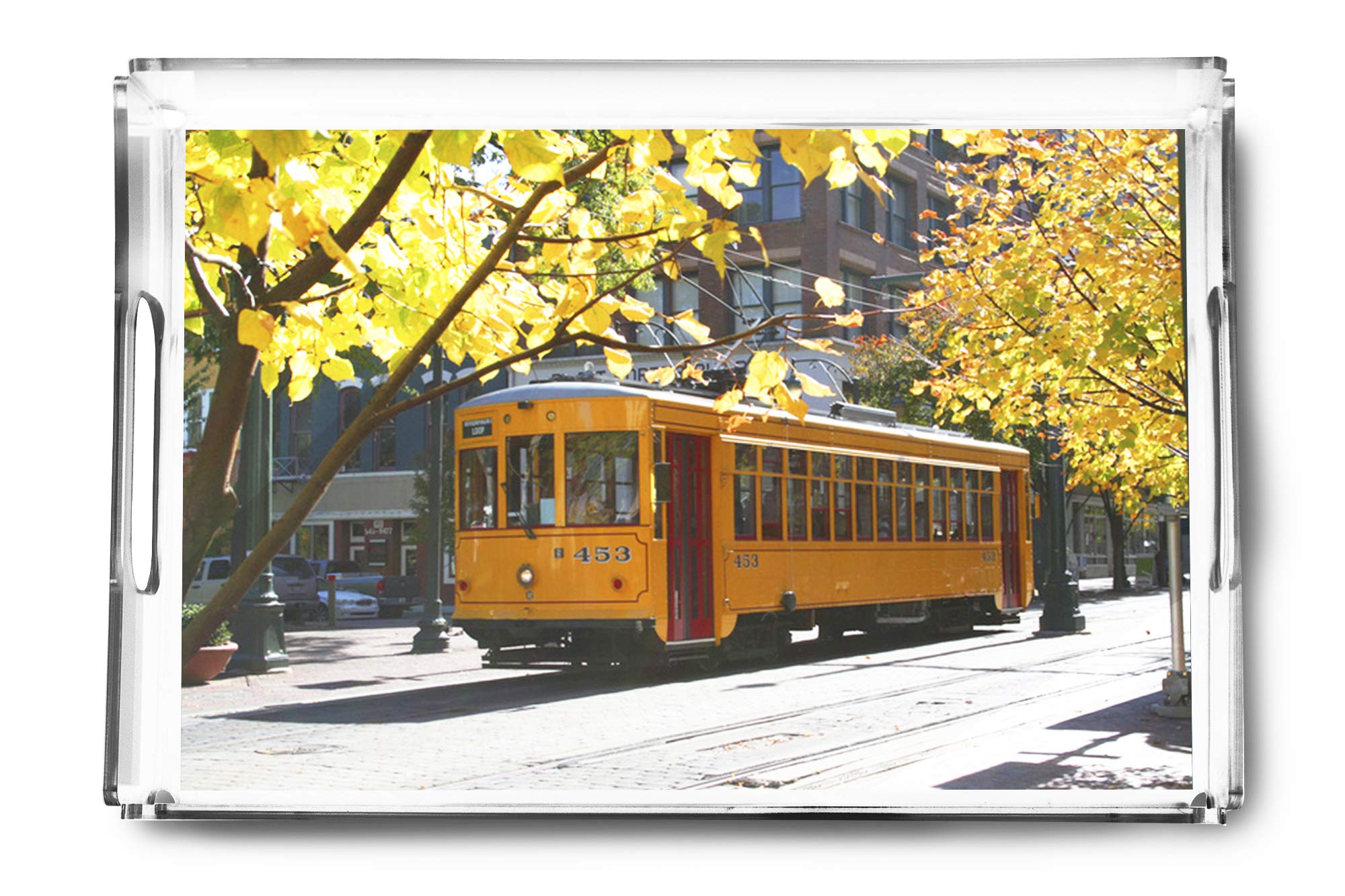 Memphis, Tennessee - Downtown Trolley - Photography A-93400 (Acrylic Serving Tray)