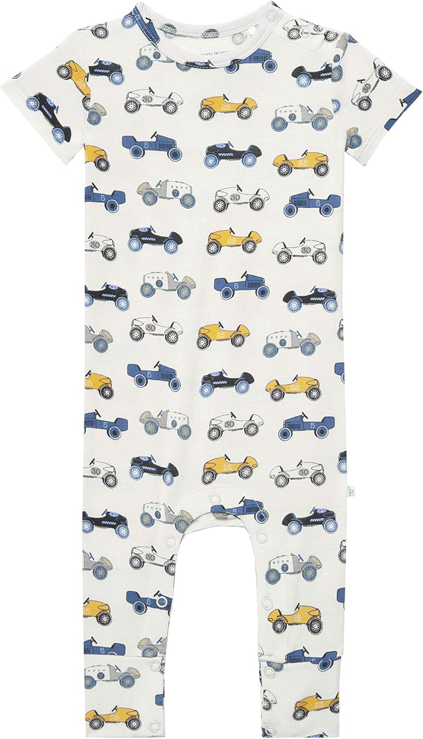 Posh Peanut Baby Rompers Pajamas with Snap Closure - Sleepers Boy Clothes - Kids One Piece PJ - Soft Viscose from Bamboo