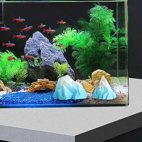 Miniatura 7 de Acuario Iceberg Decoración Simulación Iceberg Estatuilla Modelo Decoración del Hogar Adornos de Iceberg Submarino para Jardín Hogar Interior