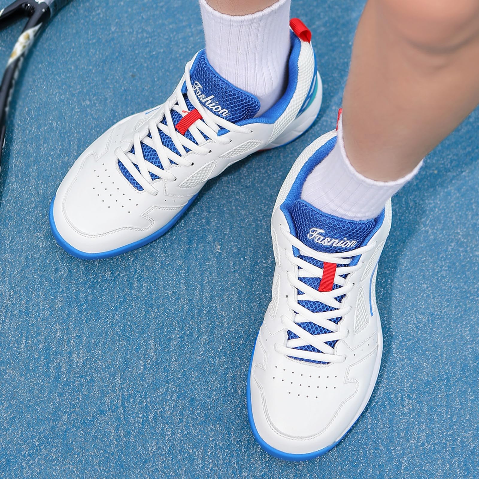 JiuQing Buty do badmintona buty do pickleballa buty do tenisa lekkie antypoślizgowe do treningu sportów rakietowych